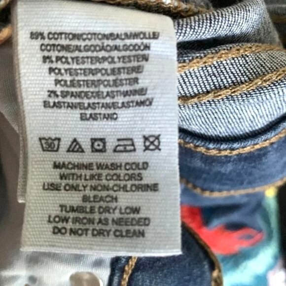 Free People Embroidered Skinny Fit Jeans 28 Blue Cotton Blend Womens Stylish Cas - Picture 5 of 15